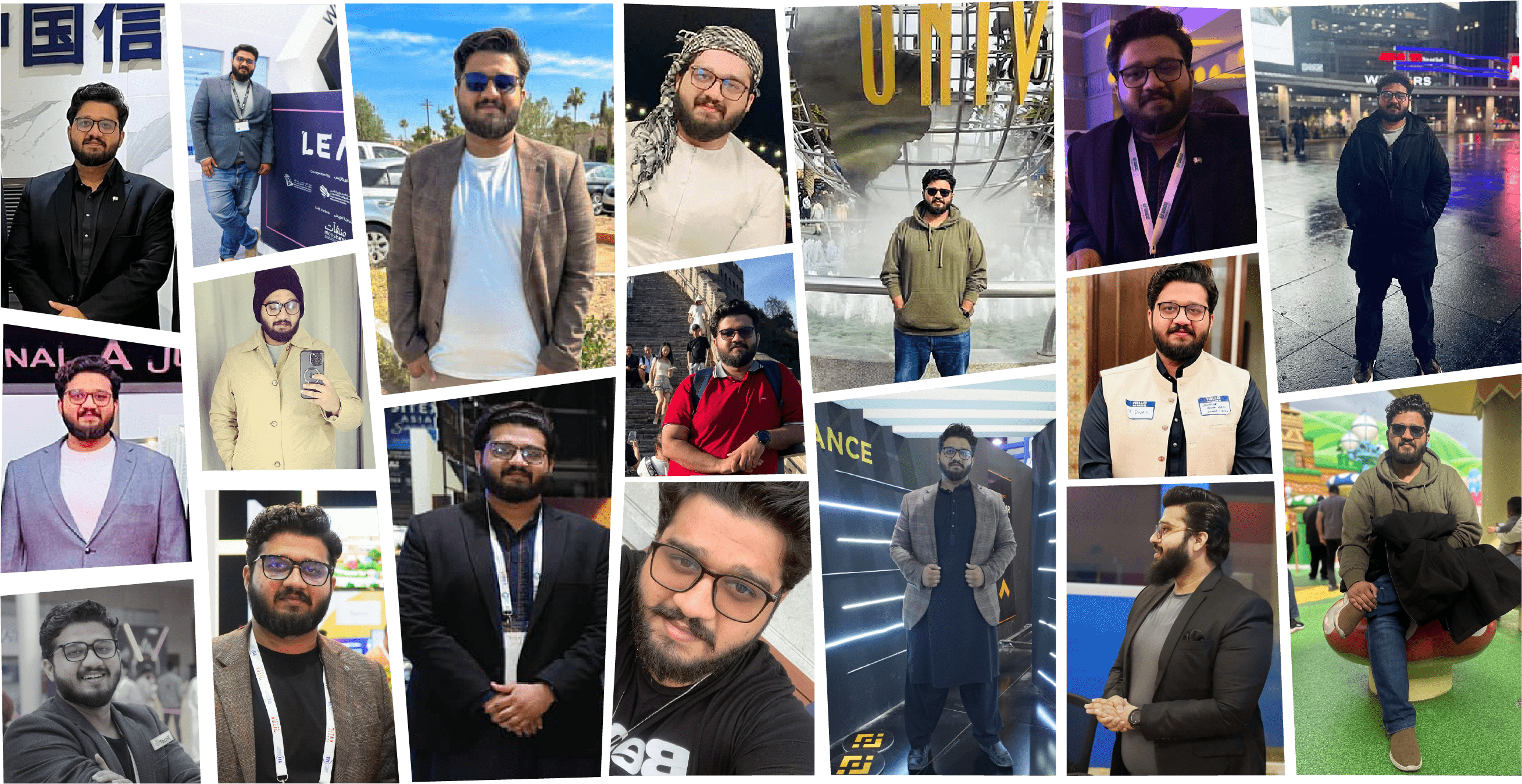 Khawaja Mohammad Owais — moments collage